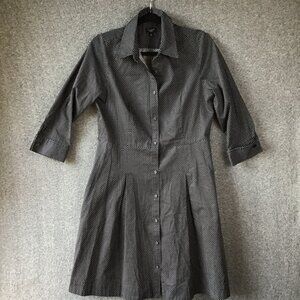Talbots Polka Dot 3/4 Sleeve Dress Sz 10P